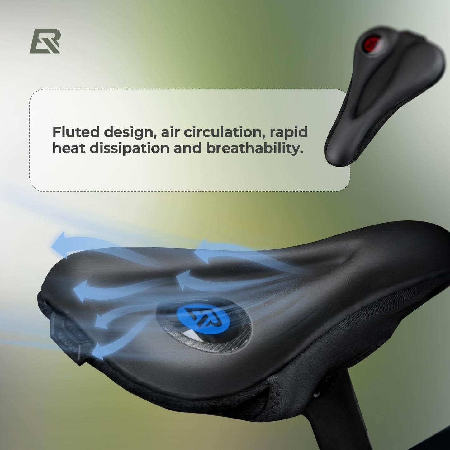 ROCKBROS reiðhjólasadlhlíf vatnsheld gelhlíf fyrir reiðhjólasadl 