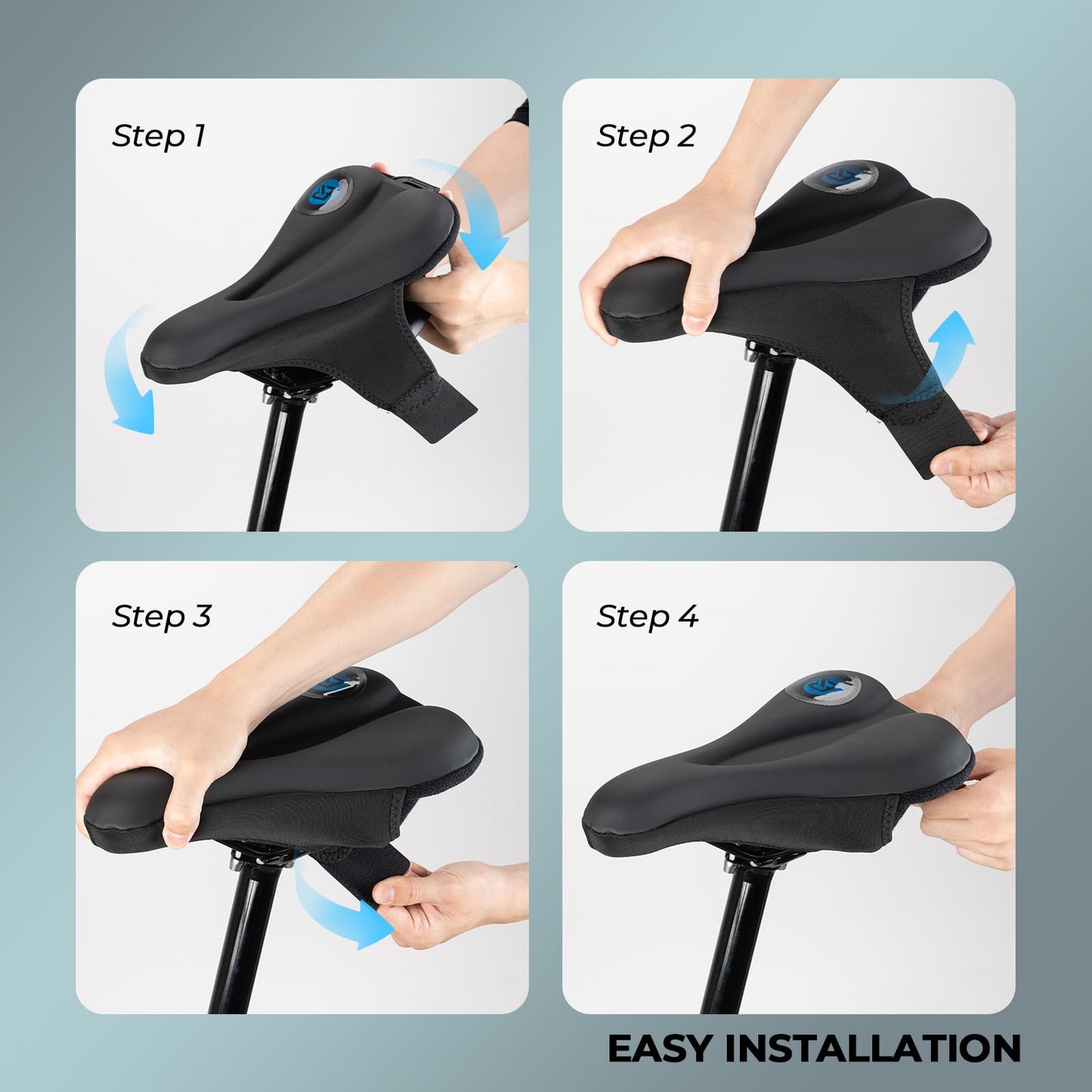 ROCKBROS reiðhjólasadlhlíf vatnsheld gelhlíf fyrir reiðhjólasadl 