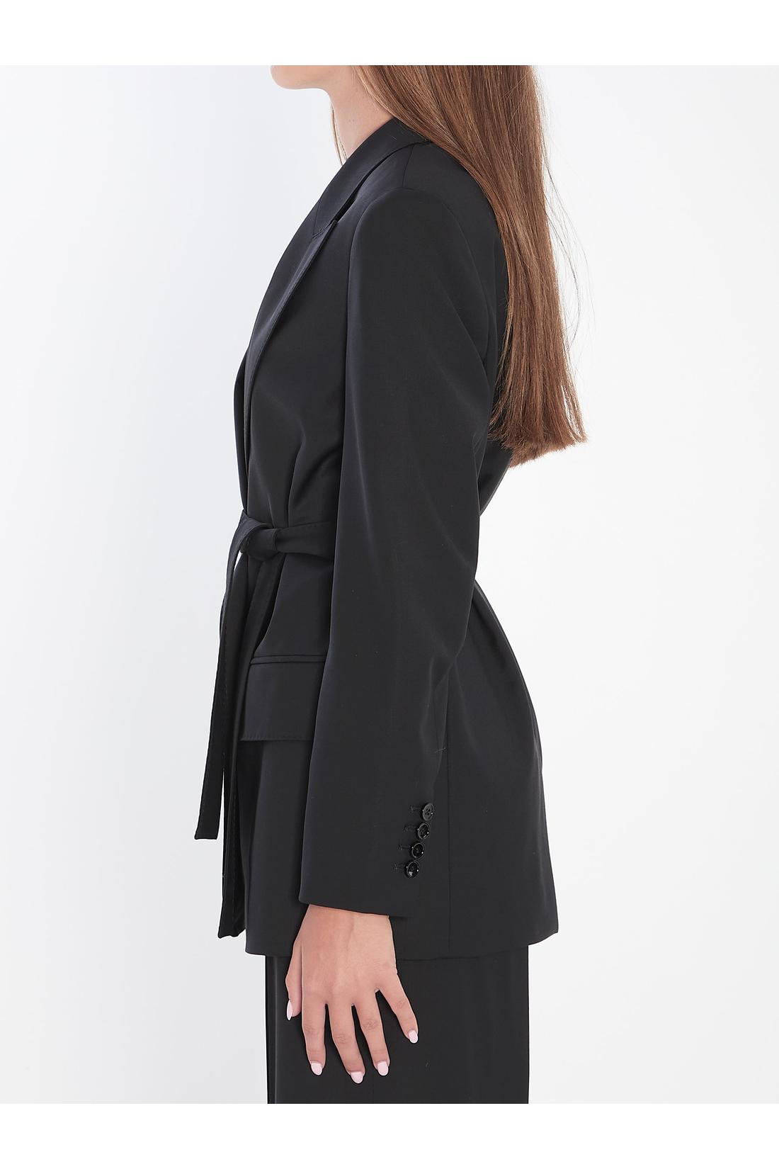 Blazer in wool canvas