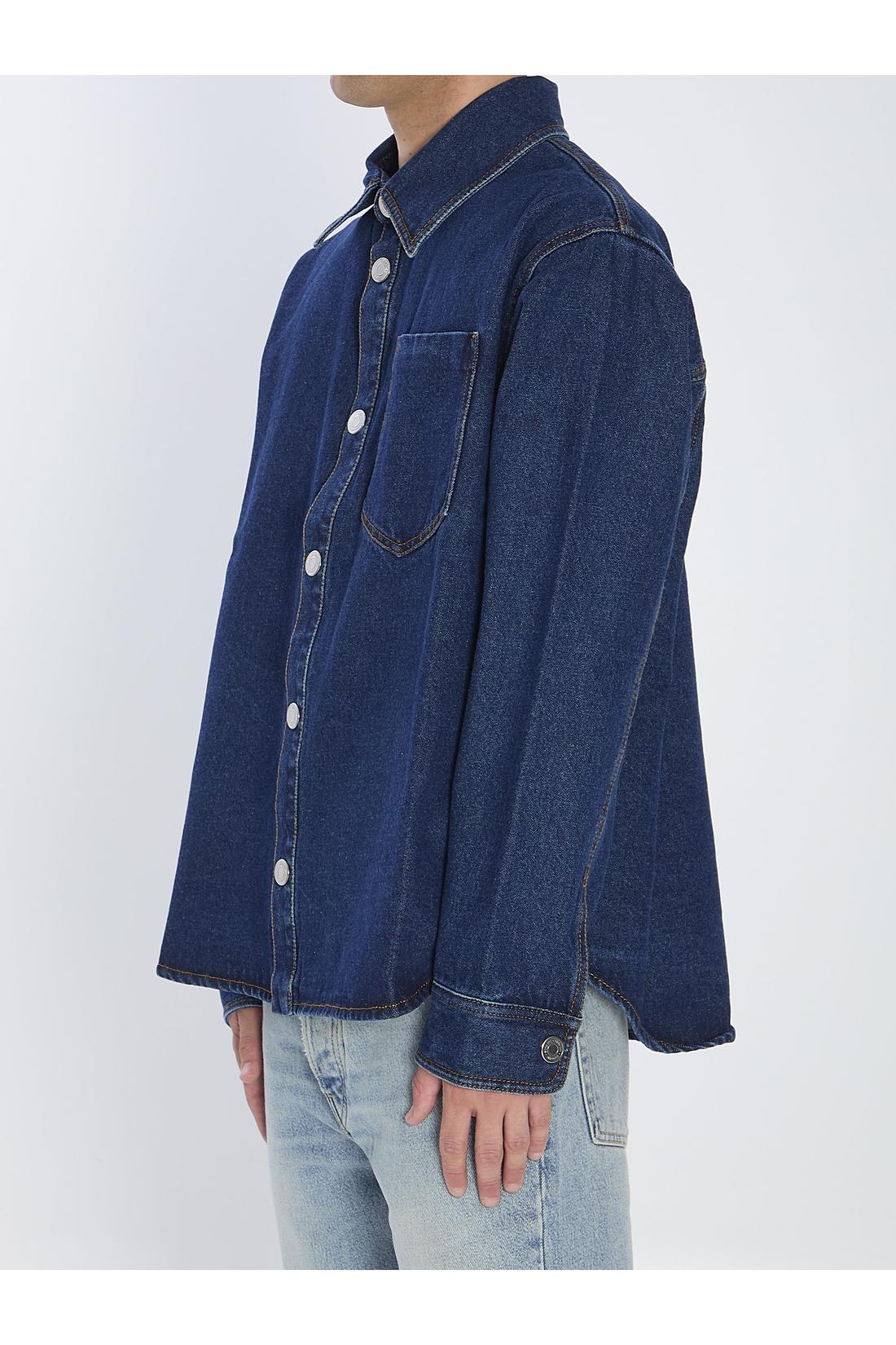 Blue cotton overshirt