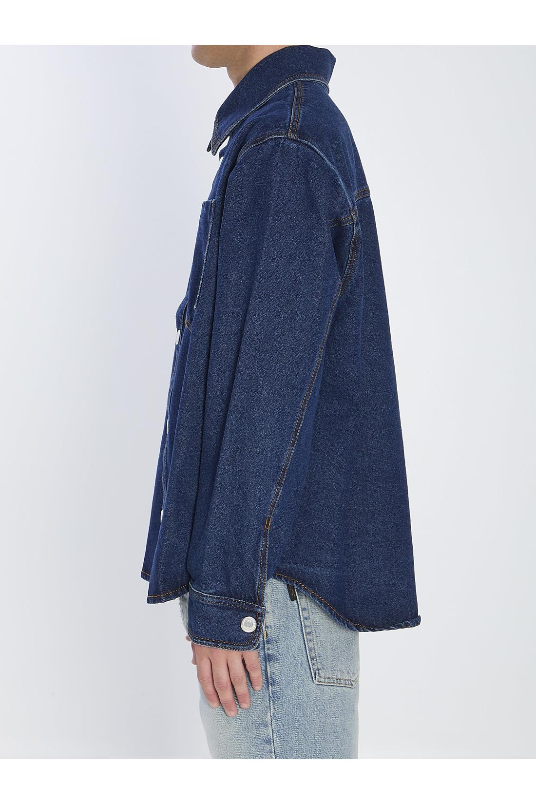 Blue cotton overshirt