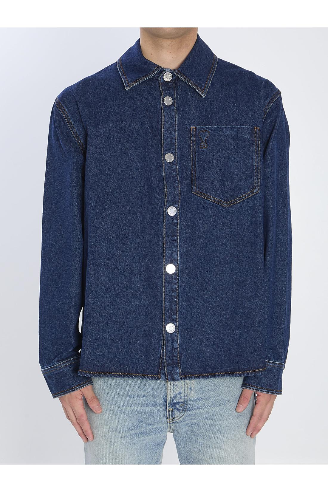 Blue cotton overshirt