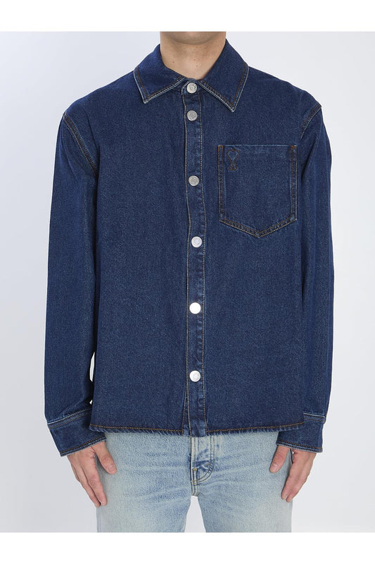 Blue cotton overshirt