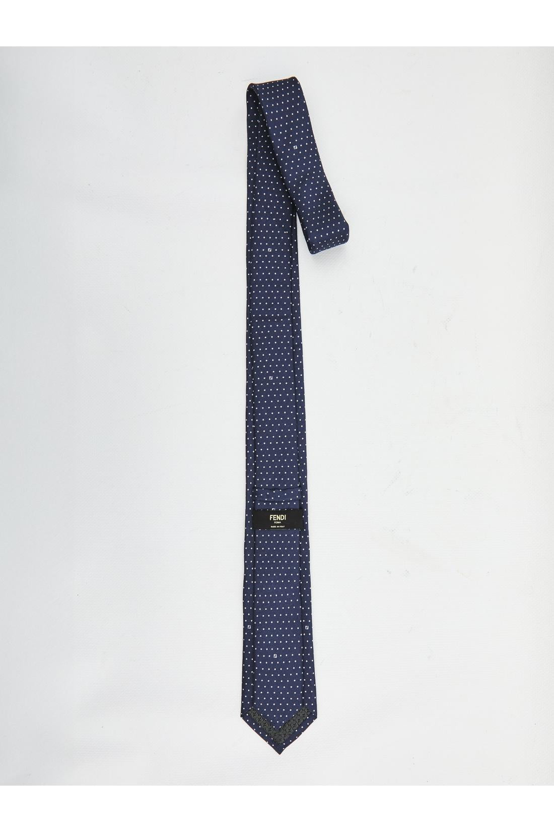 Blue silk tie