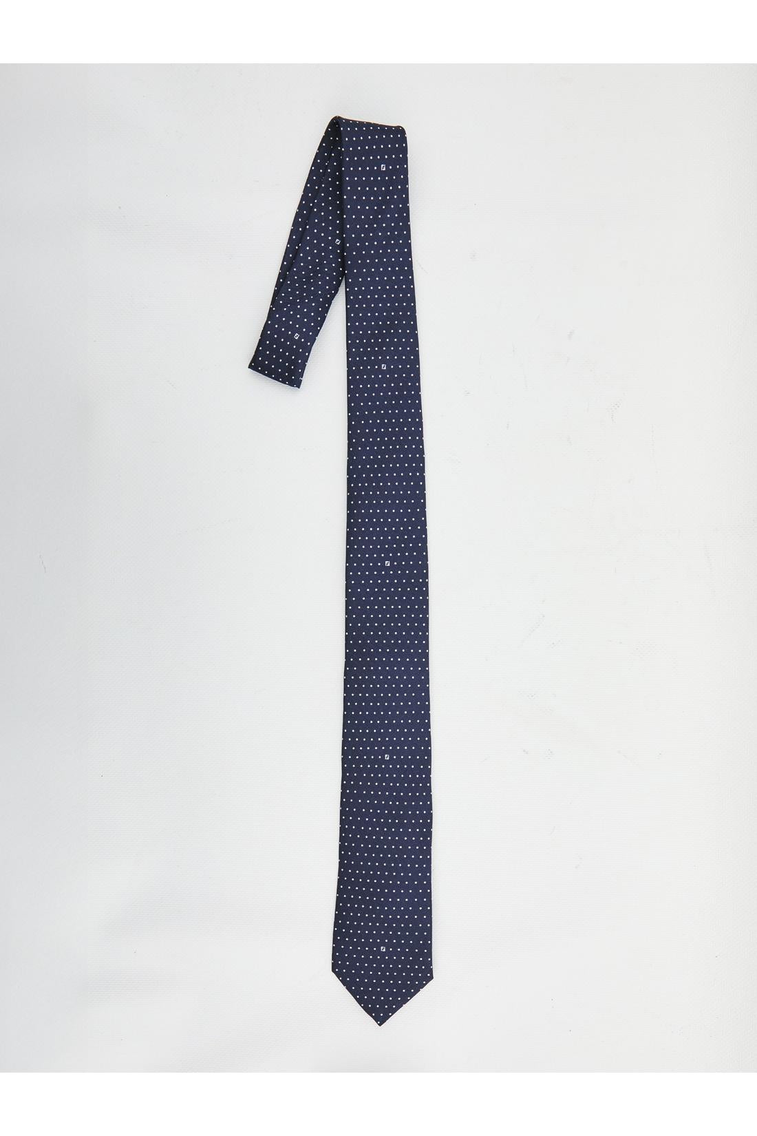 Blue silk tie