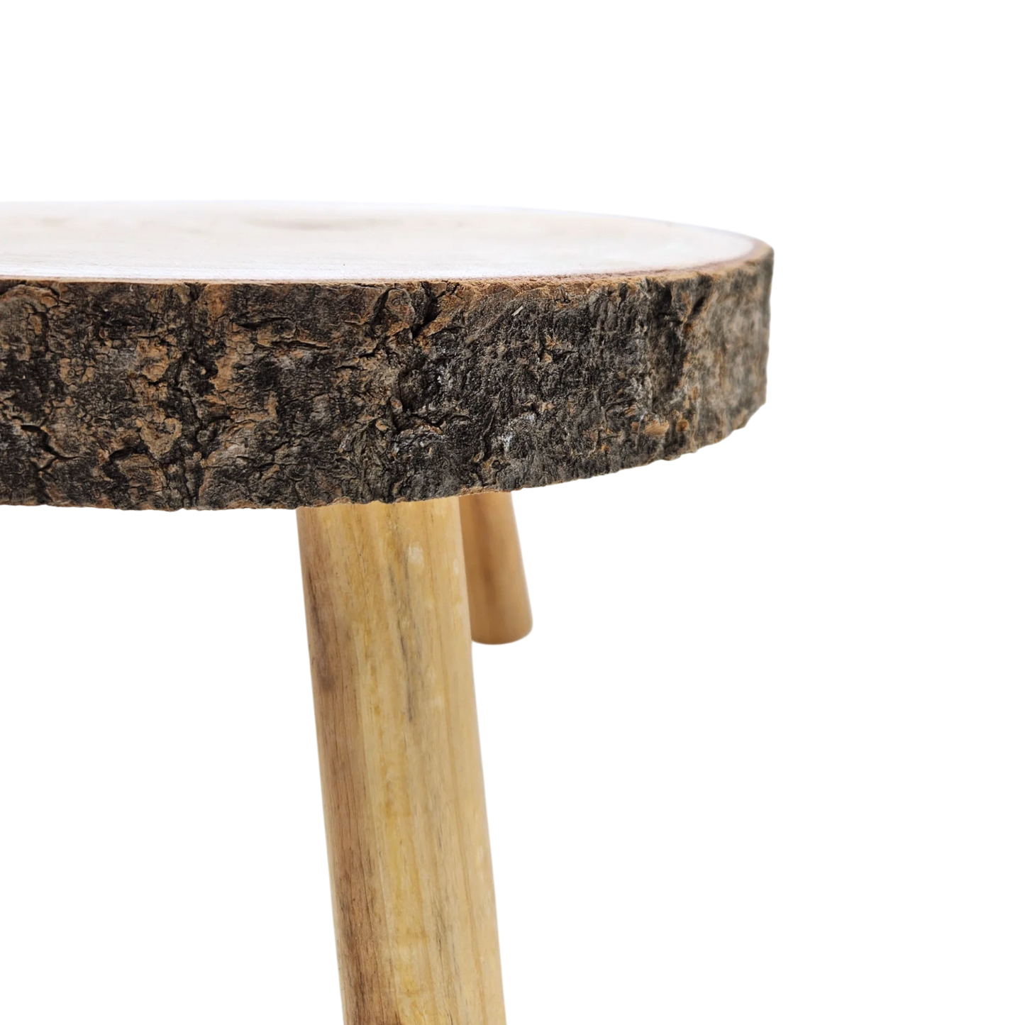 Baumscheibe auf Füßen Kerzentablett natur Baumrinde rund 20-26 cm Pflanzenständer