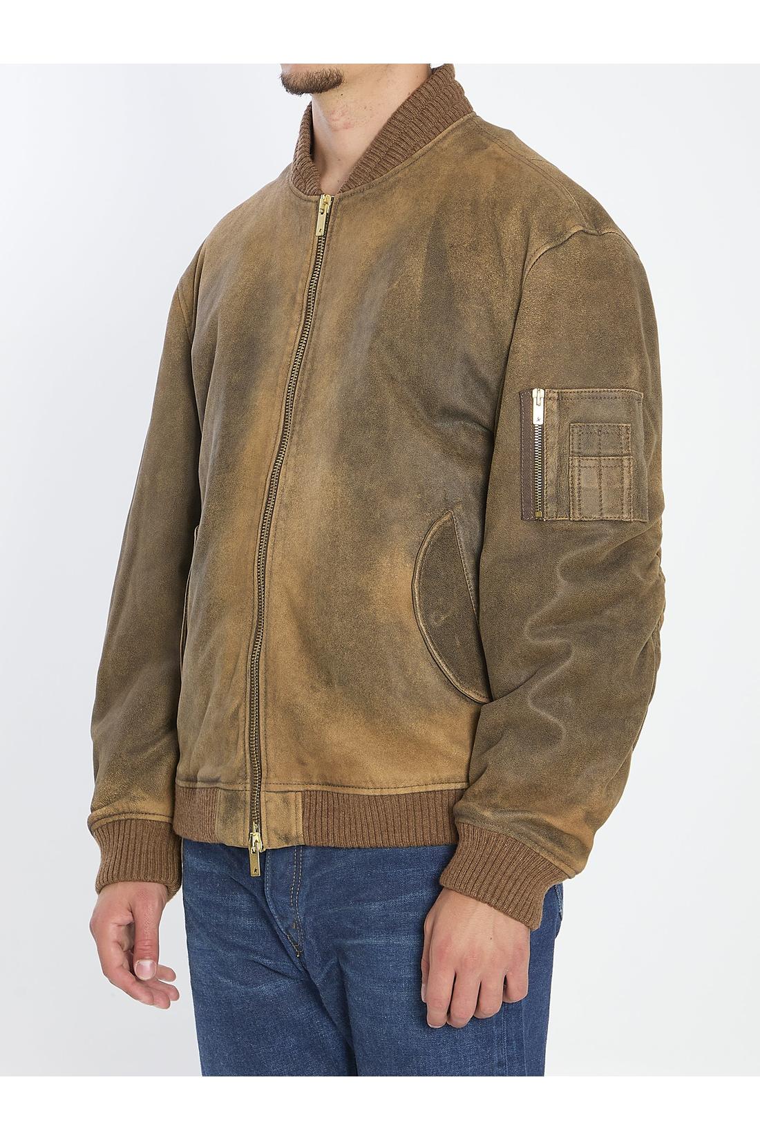 Bomber leather jacket
