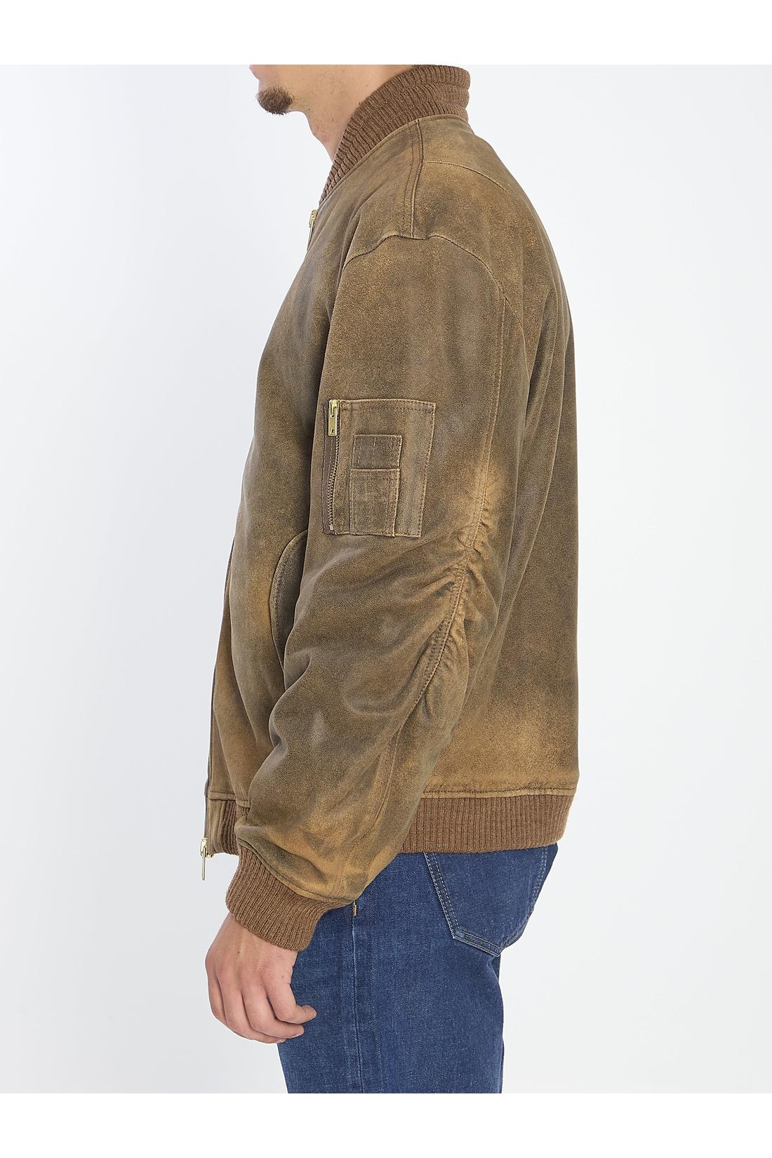 Bomber leather jacket