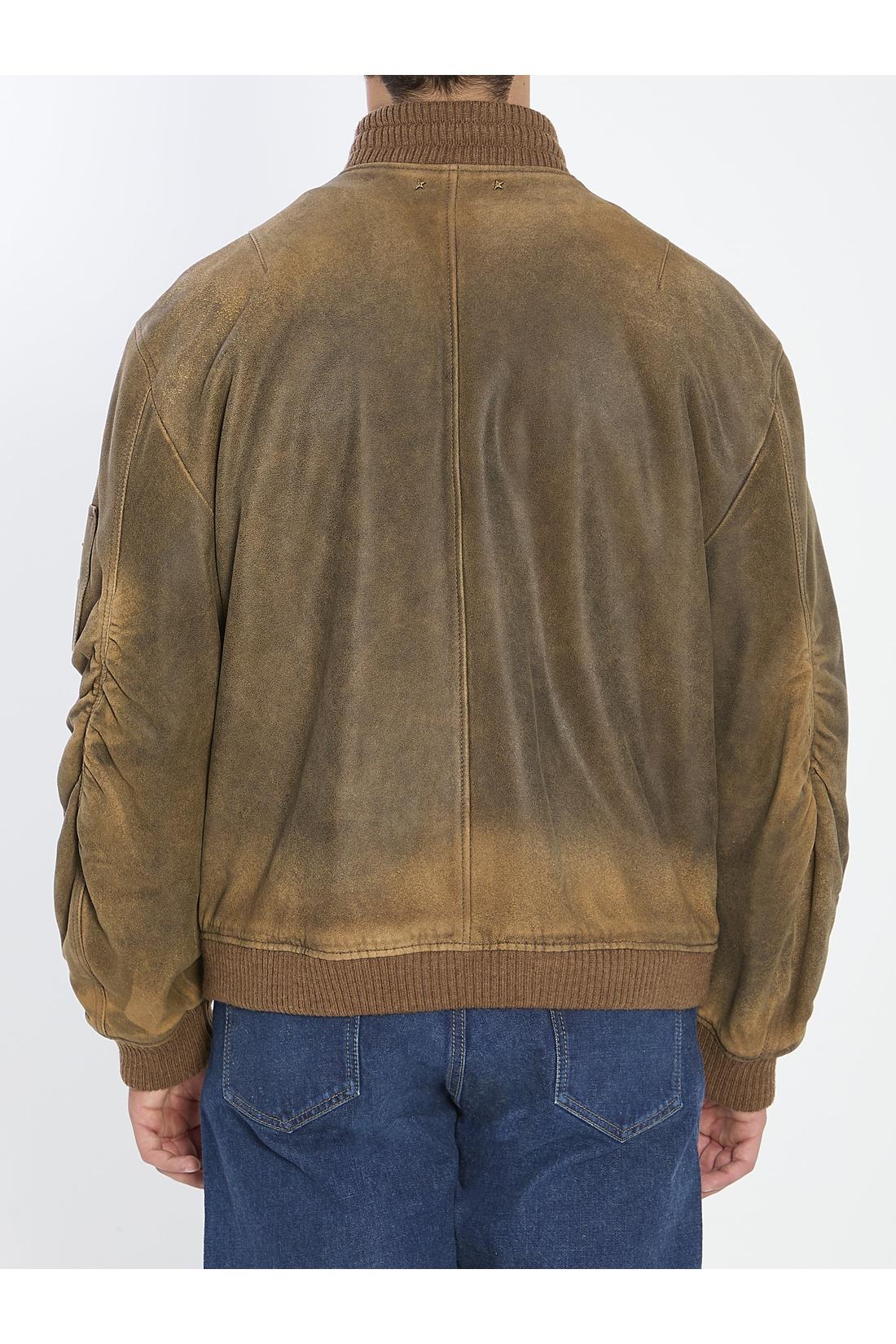Bomber leather jacket