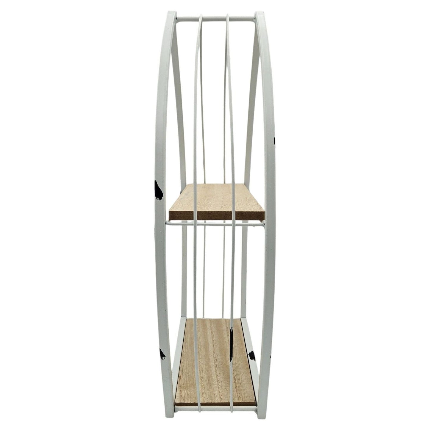 Regal Boot Weiß Wandregal Maritim Metall MDF-Holz 48x32x12 cm Dekoregal Shabby