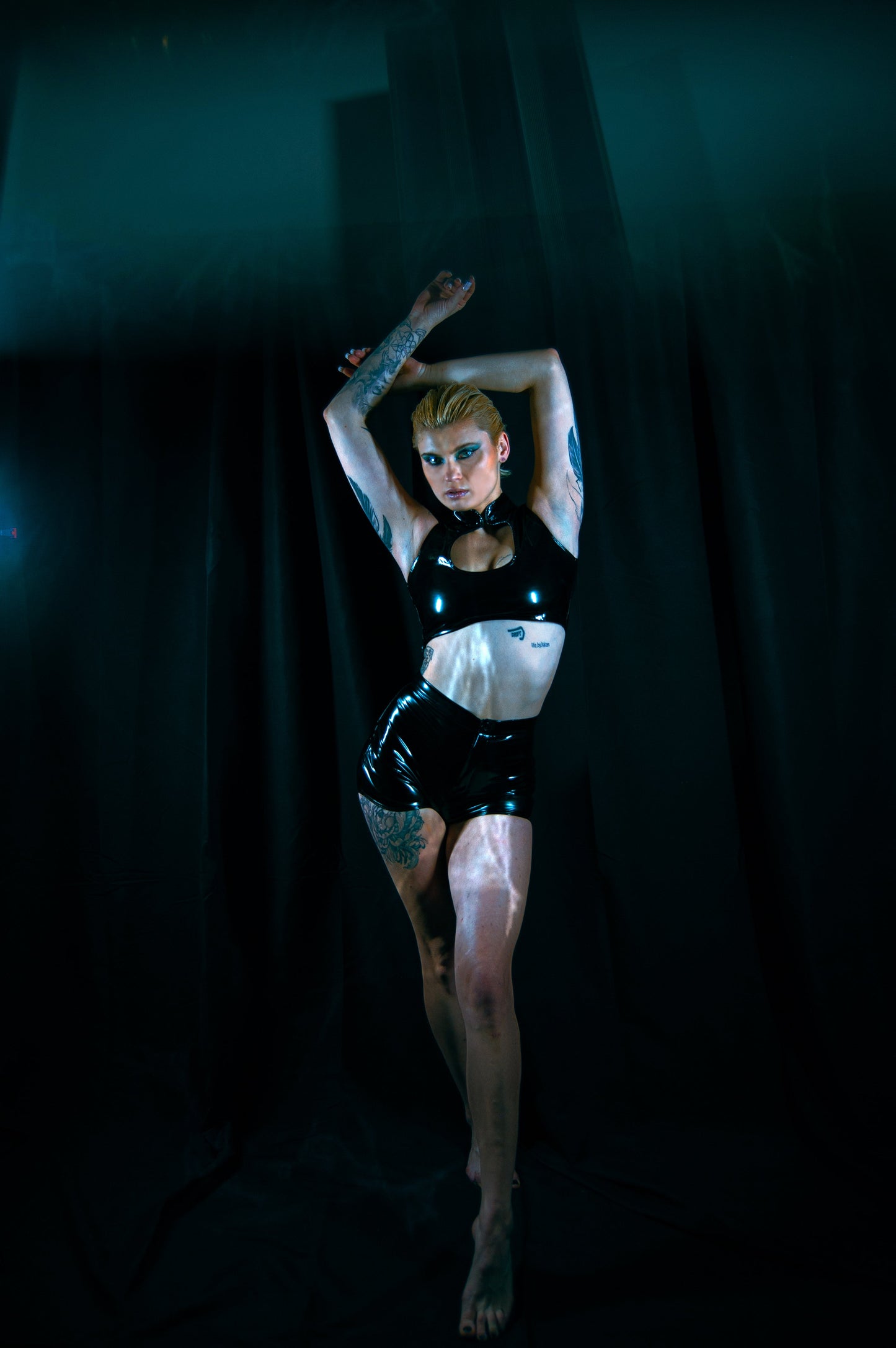 Shiny Vest Deep U Top