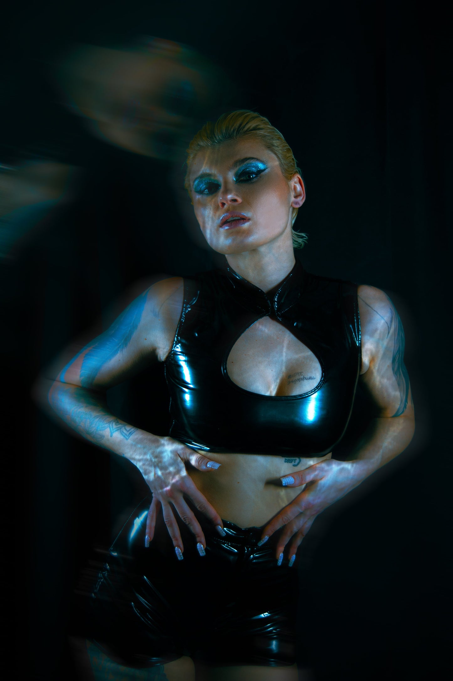 Shiny Vest Deep U Top