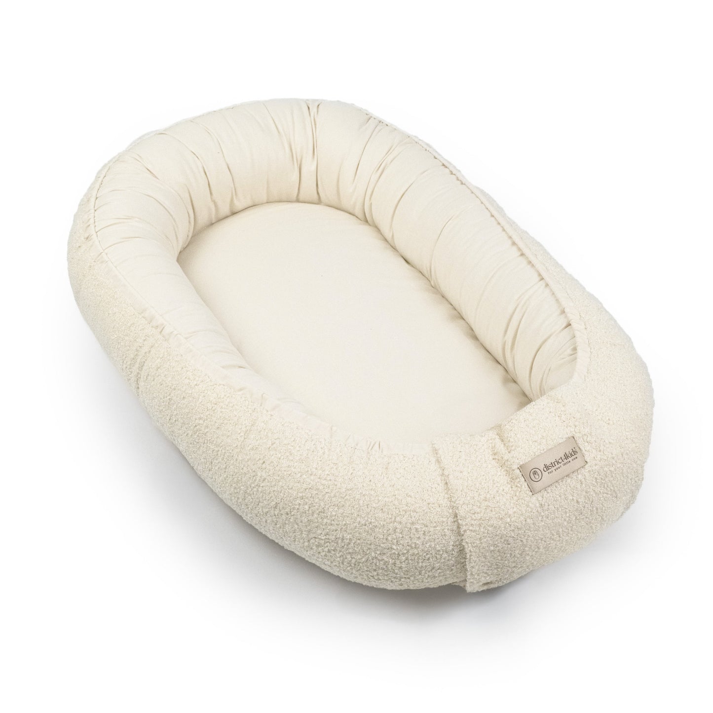 Babynestchen Teddystoff-Bouclé – mitwachsender Baby-Kokon