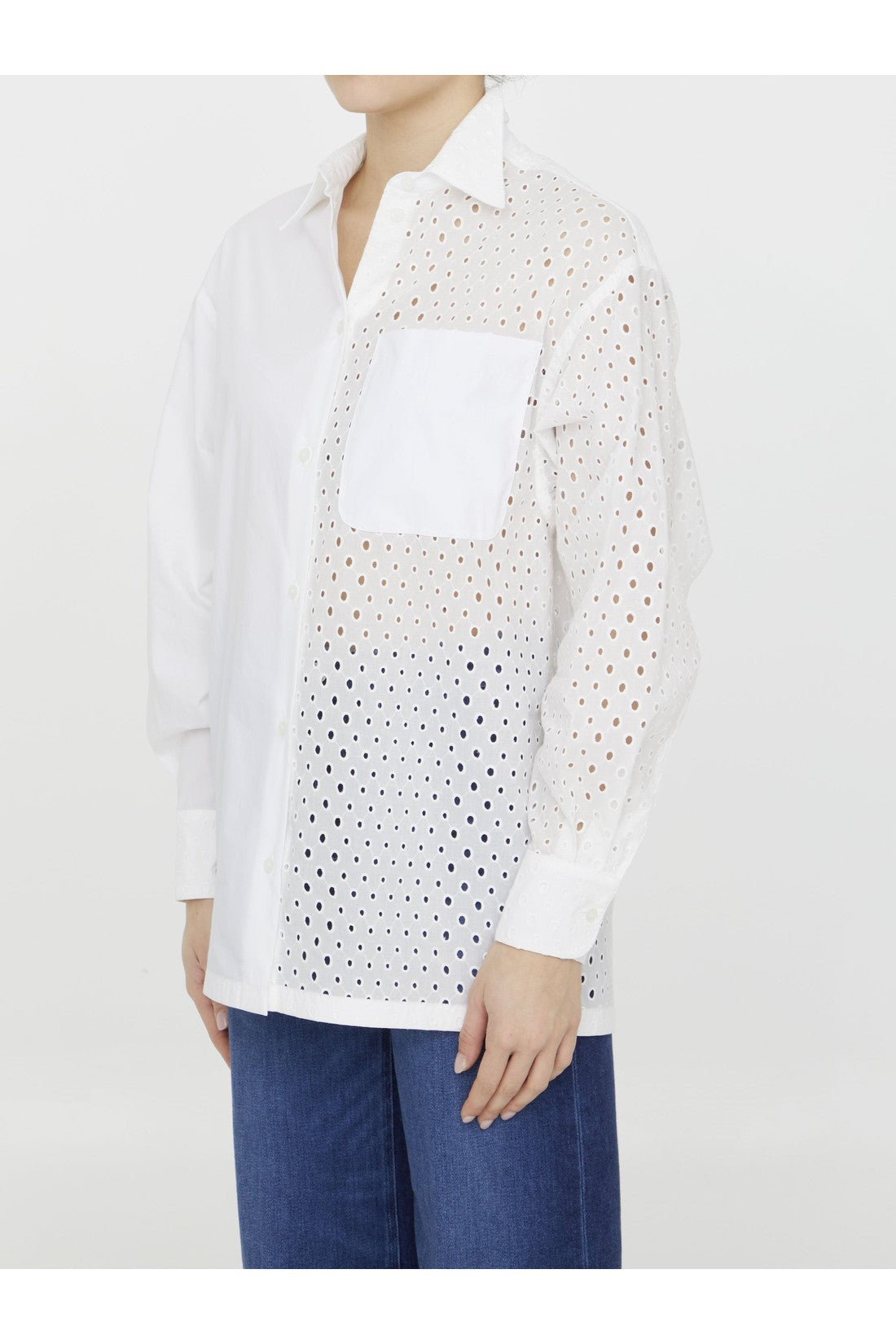 Broderie anglaise cotton shirt
