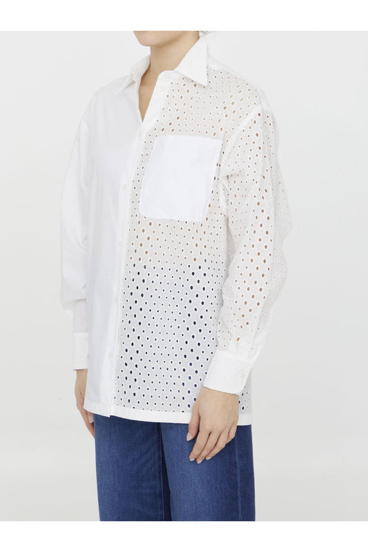 Broderie anglaise cotton shirt