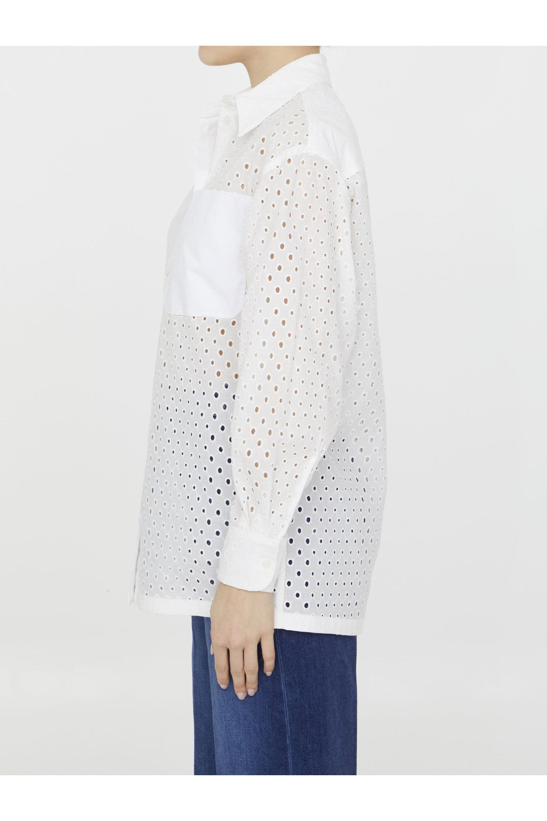 Broderie anglaise cotton shirt