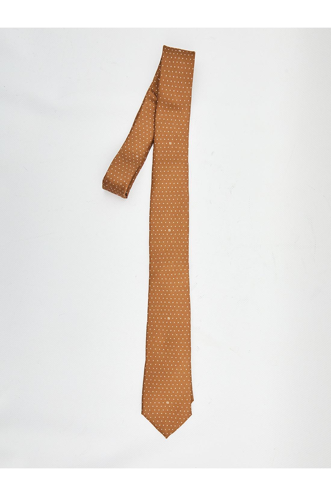 Brown silk tie