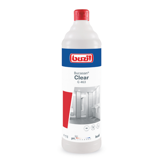 Buzil Bucasan® Clear G 463 Farbstofffreier Sanitärunterhaltsreiniger mit Geruchsblocker