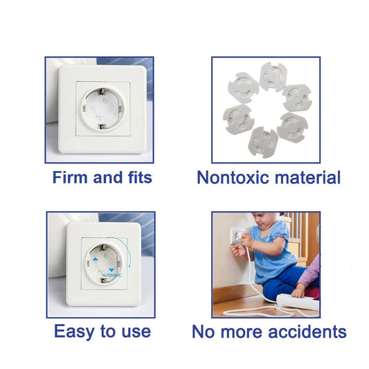 40 Stück Kindersicherung Steckdosenschutz Baby Schutz Drehmechanismus Stecker