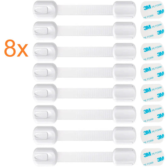 8x Kindersicherung Schrankschloss Schubladensicherung Baby Kinder Schutz 8 Stück