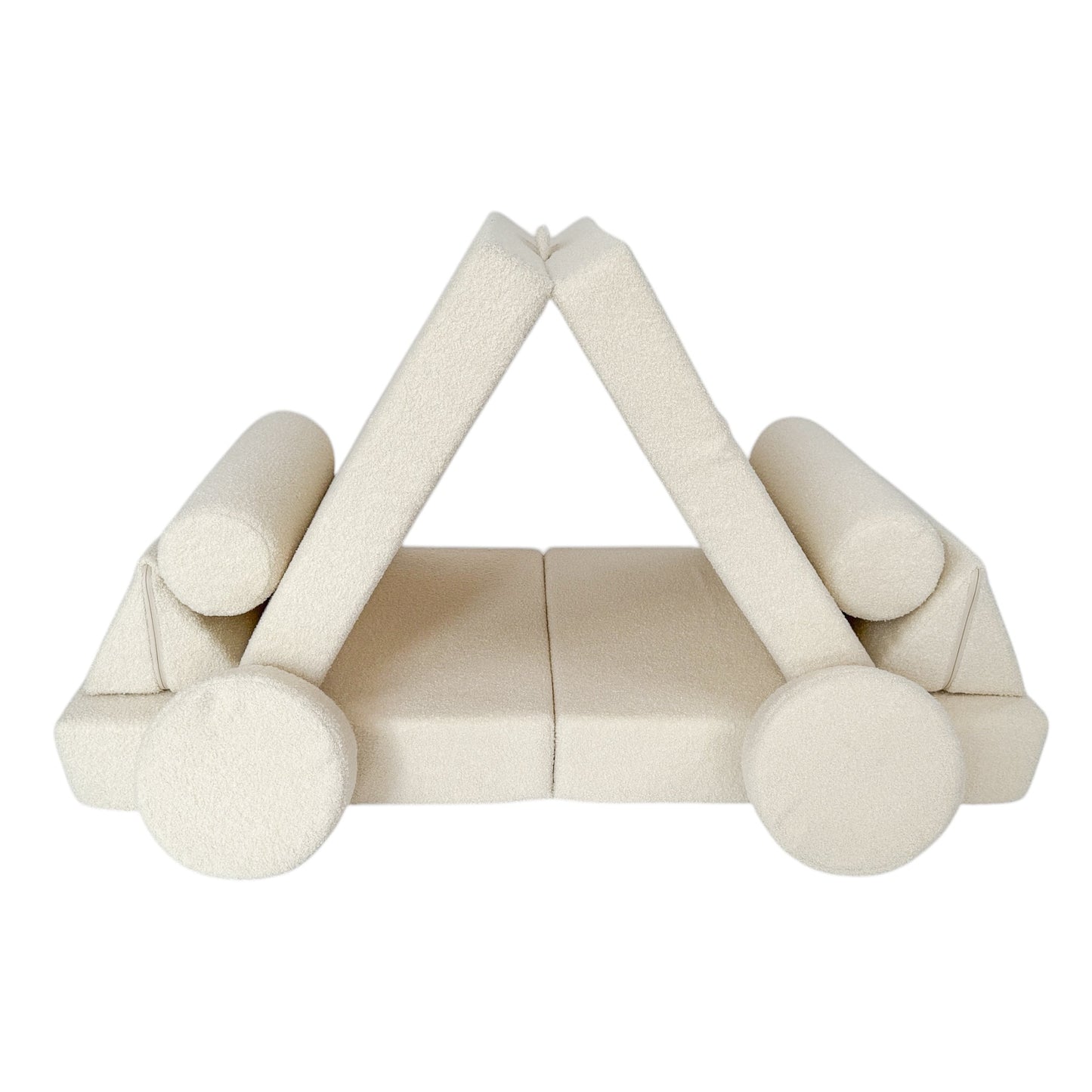 Spielsofa Teddystoff Bouclé – Kreativer Spielspaß & Gemütlichkeit