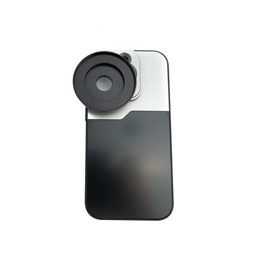 SYSTEM-S Linsuhulstur 52 mm samhæft við áhrifalinsur með skrúfu fyrir iPhone 14 Pro í svörtu og gráu