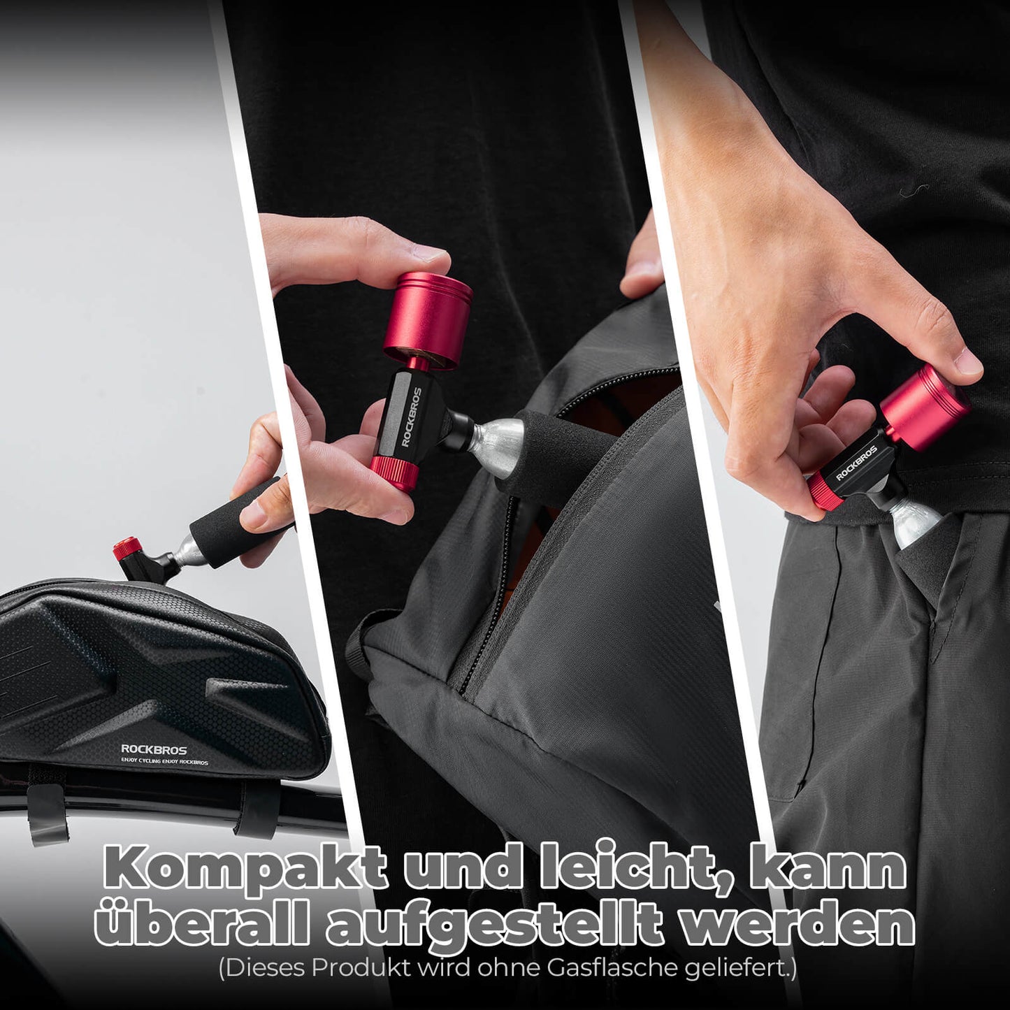 CO2 bicycle pump, mini pump for Presta &amp; Schrader valves