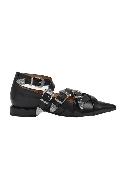 Aj926 Flat Shoes - Toga Pulla - Black - Polido
