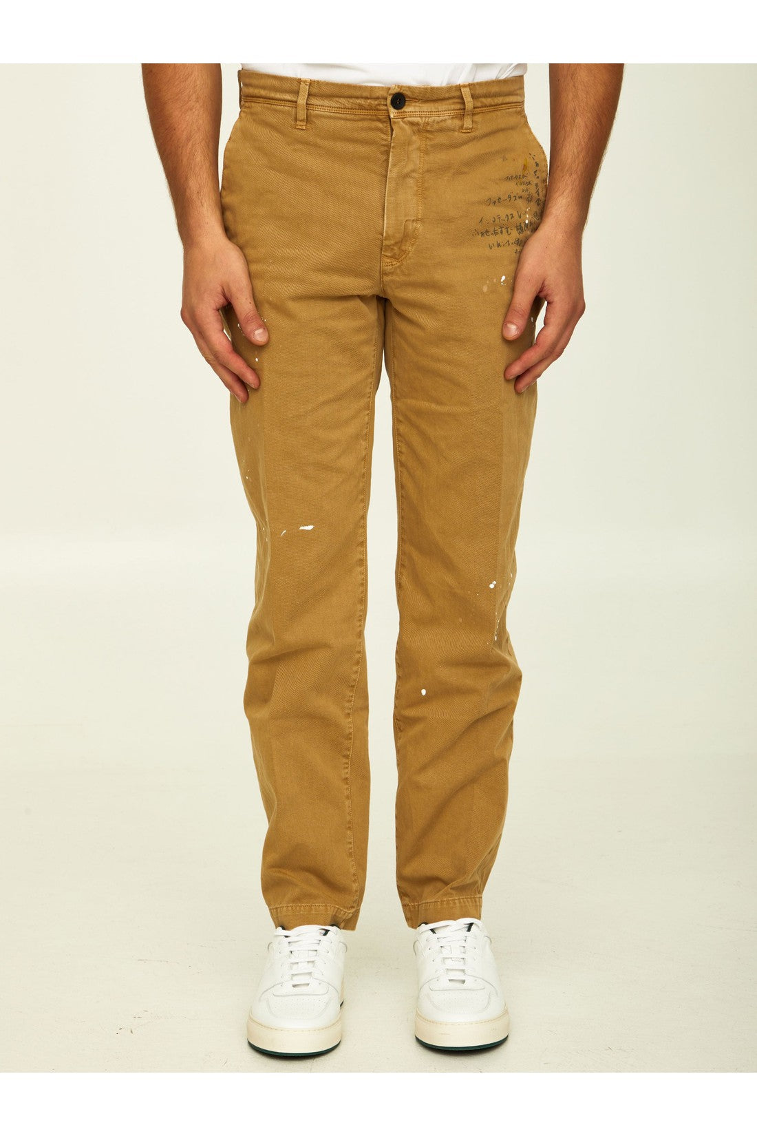 Camel cotton trousers
