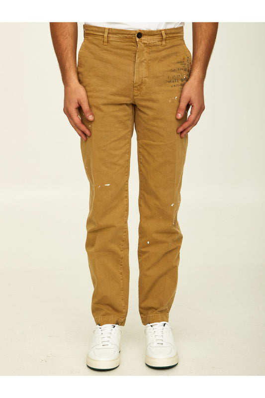 Camel cotton trousers