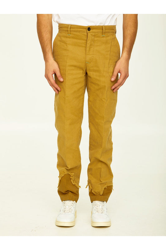 Camel cotton trousers