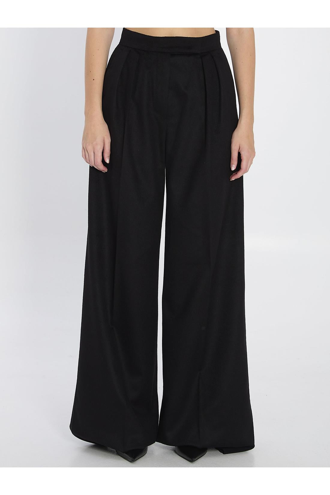 Camel flare trousers