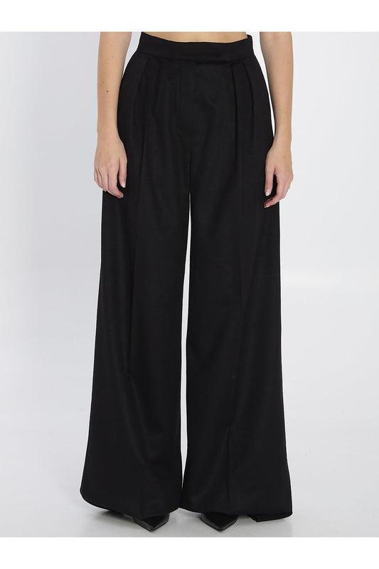 Camel flare trousers