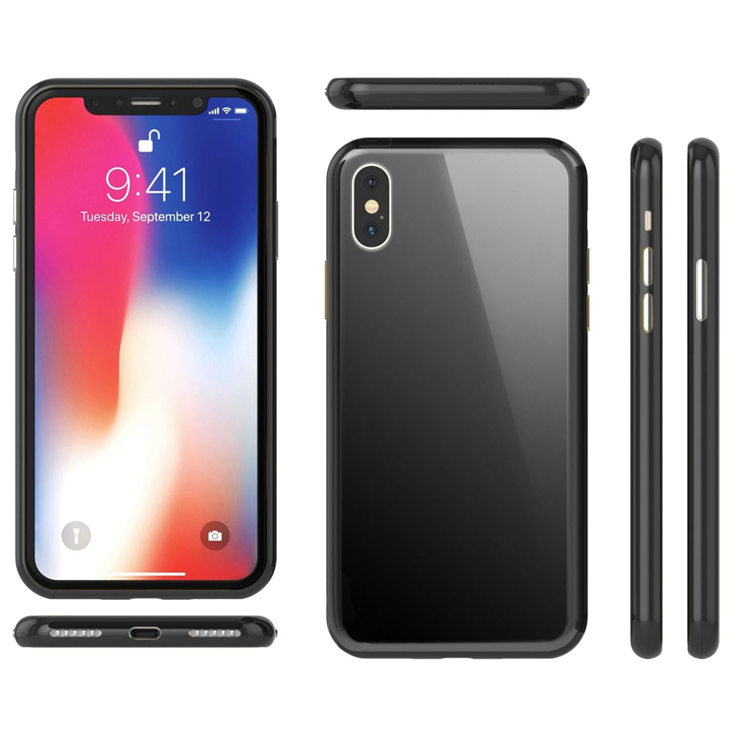 NALIA 360° Magnetic Case for iPhone XS Max, Slim Hard Case with Screen Protection