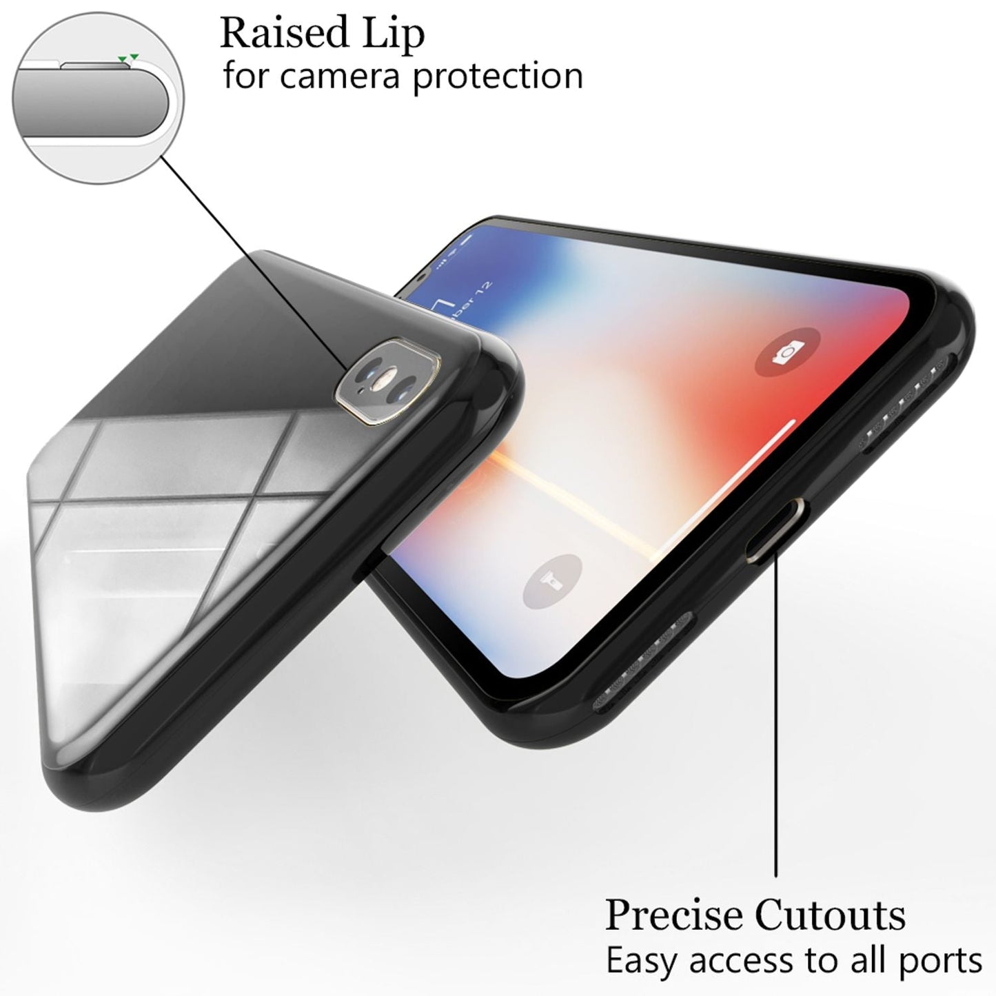NALIA 360° Magnetic Case for iPhone XS Max, Slim Hard Case with Screen Protection