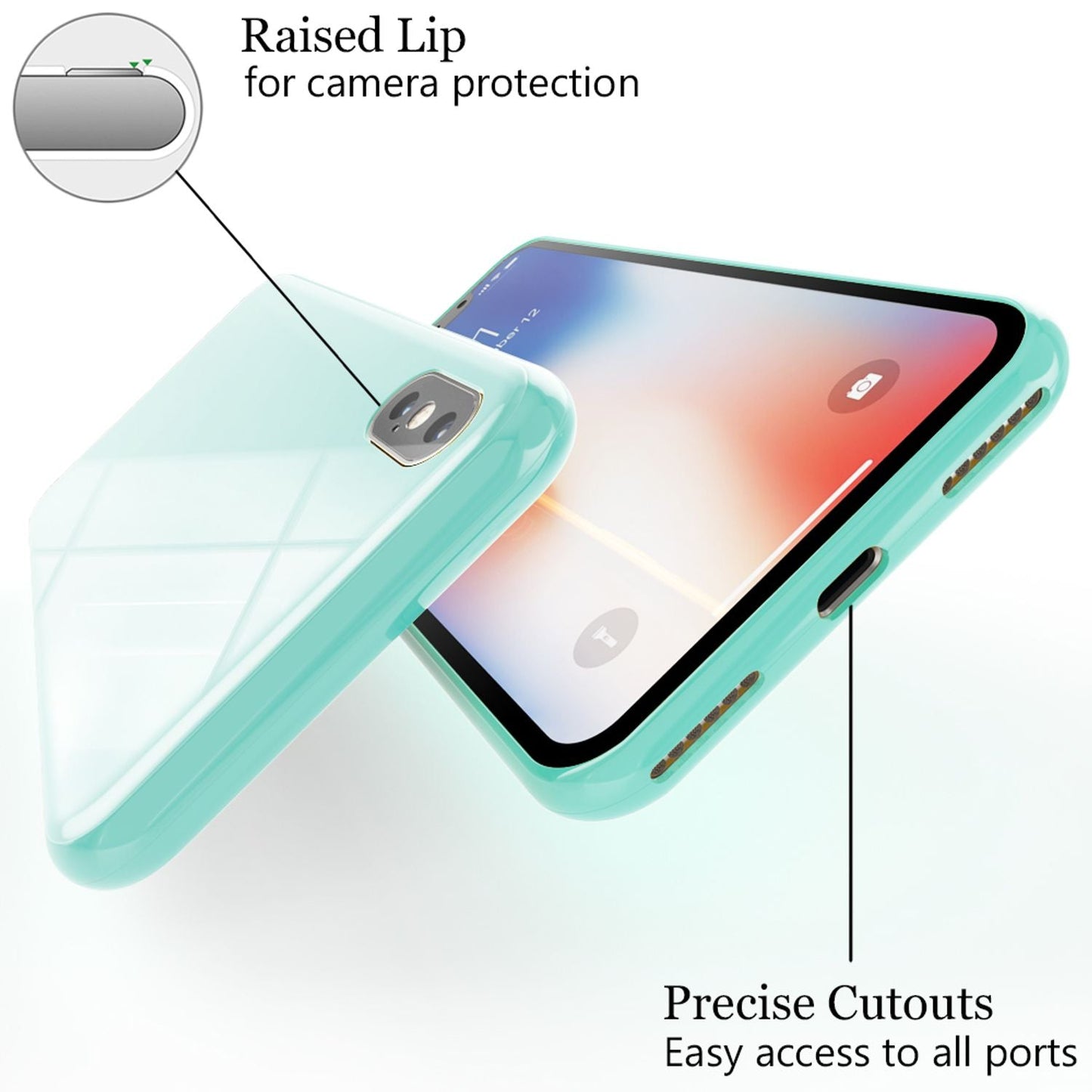 NALIA 360° Magnetic Case for iPhone XS Max, Slim Hard Case with Screen Protection