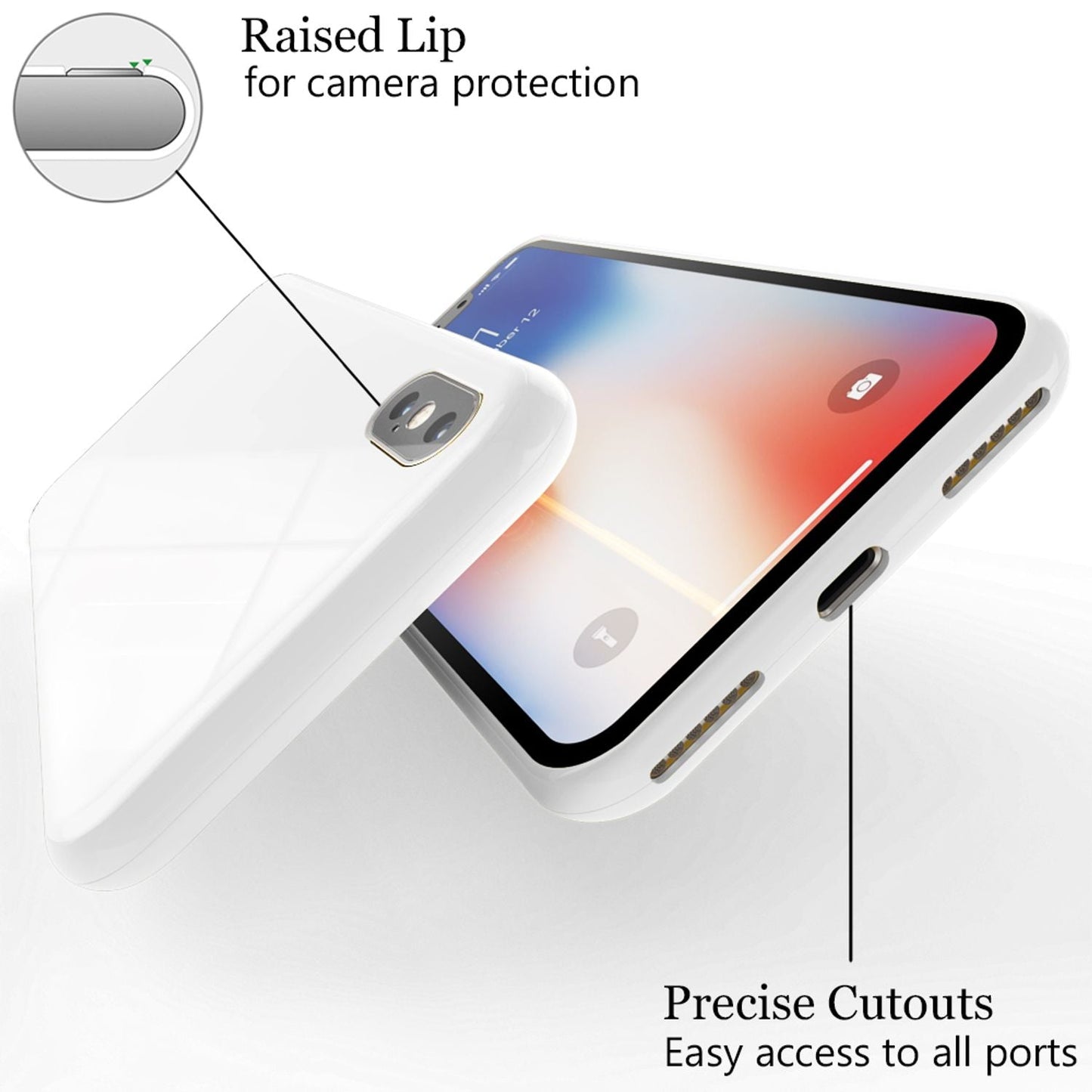 NALIA 360° Magnetic Case for iPhone XS Max, Slim Hard Case with Screen Protection