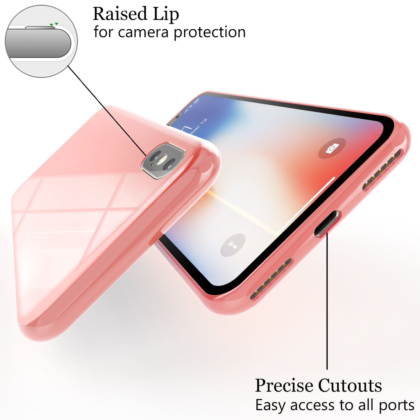 NALIA 360° Magnetic Case for iPhone XS Max, Slim Hard Case with Screen Protection