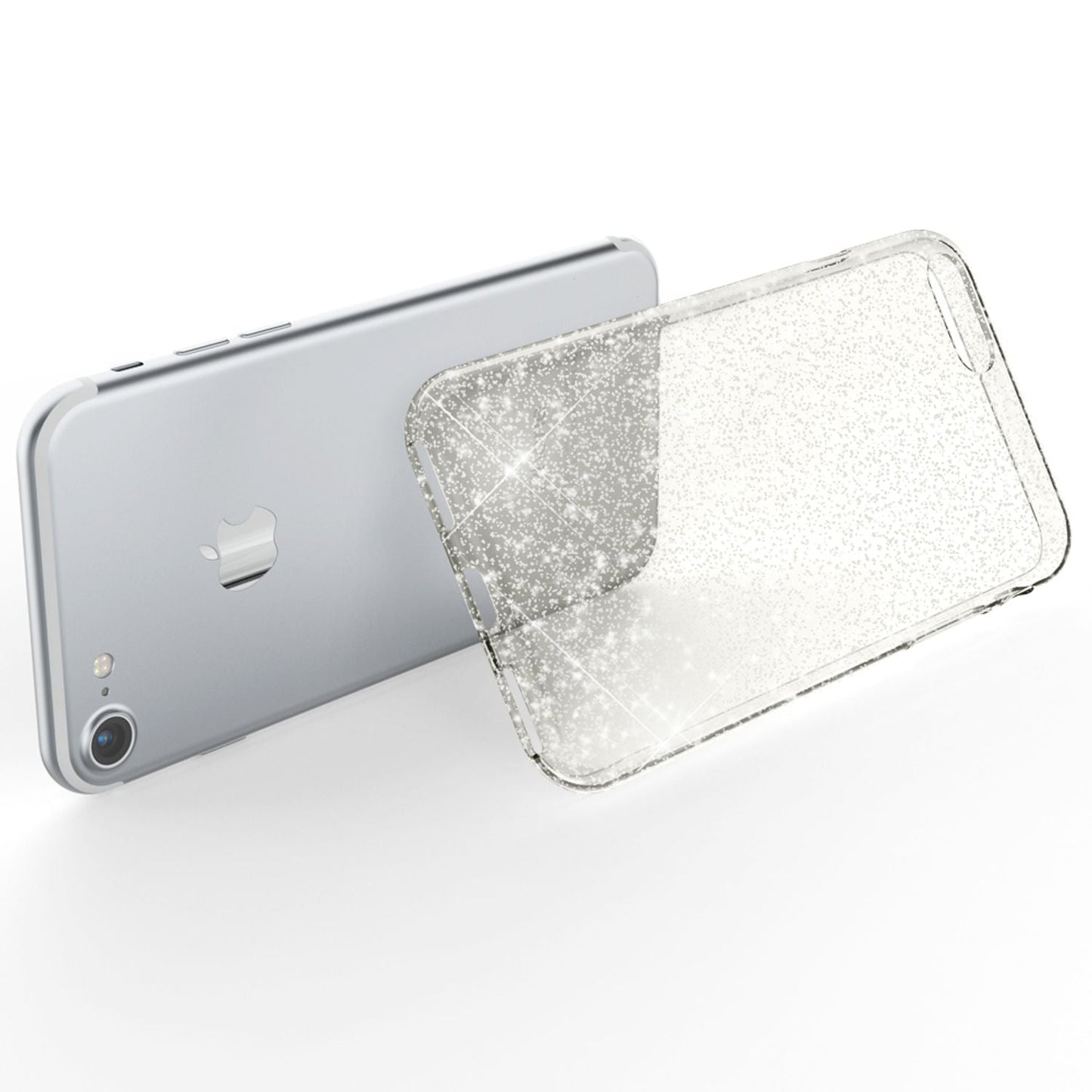 NALIA Phone Case for iPhone SE 2020 / 8 / 7, Glitter Case Cover Protective Bag