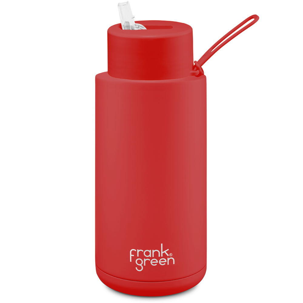 Frank Green Ceramic Reusable Bottle 1000ml with Straw Lid