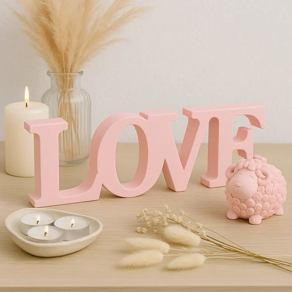 LOVE Schriftzug – Handgefertigte Deko in Wunschfarbe