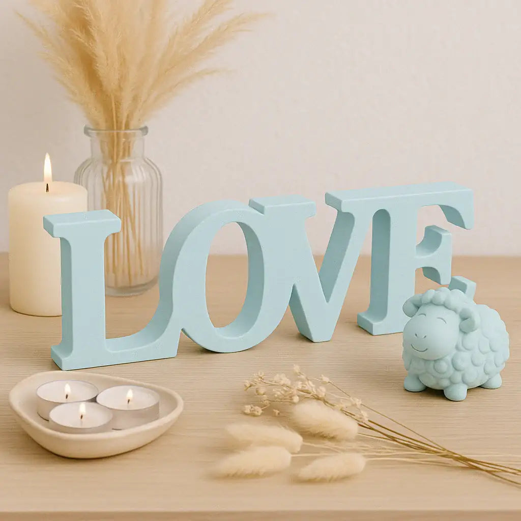 LOVE Schriftzug – Handgefertigte Deko in Wunschfarbe