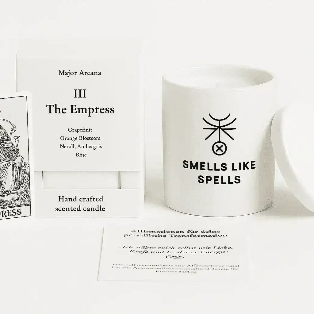 Tarotkerze „Die Kaiserin“ – Ritualkerze für Weiblichkeit, Fülle & Selbstentfaltung