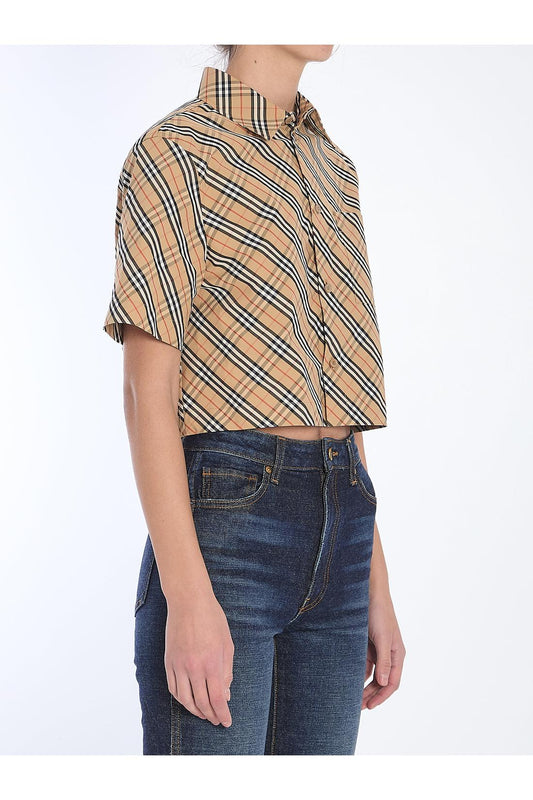 Check cropped shirt
