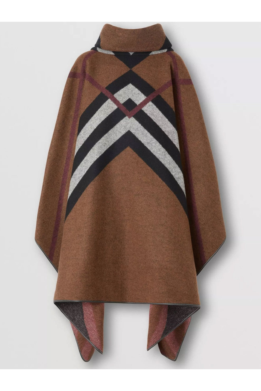 Chevron Check poncho