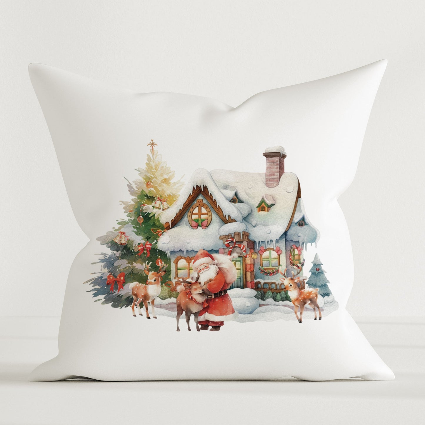 "House of Santa Claus" Premium Decorative Pillow