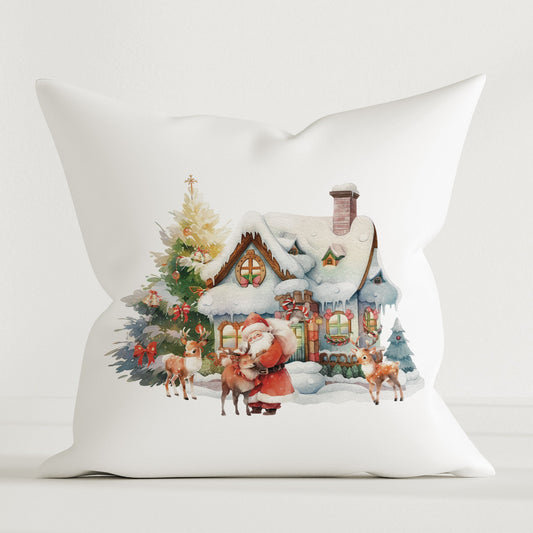 "House of Santa Claus" Premium Decorative Pillow