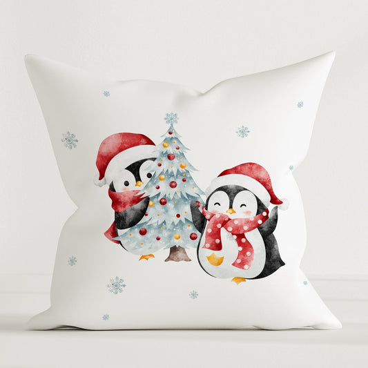 "Winter Penguins" Premium Decorative Cushion