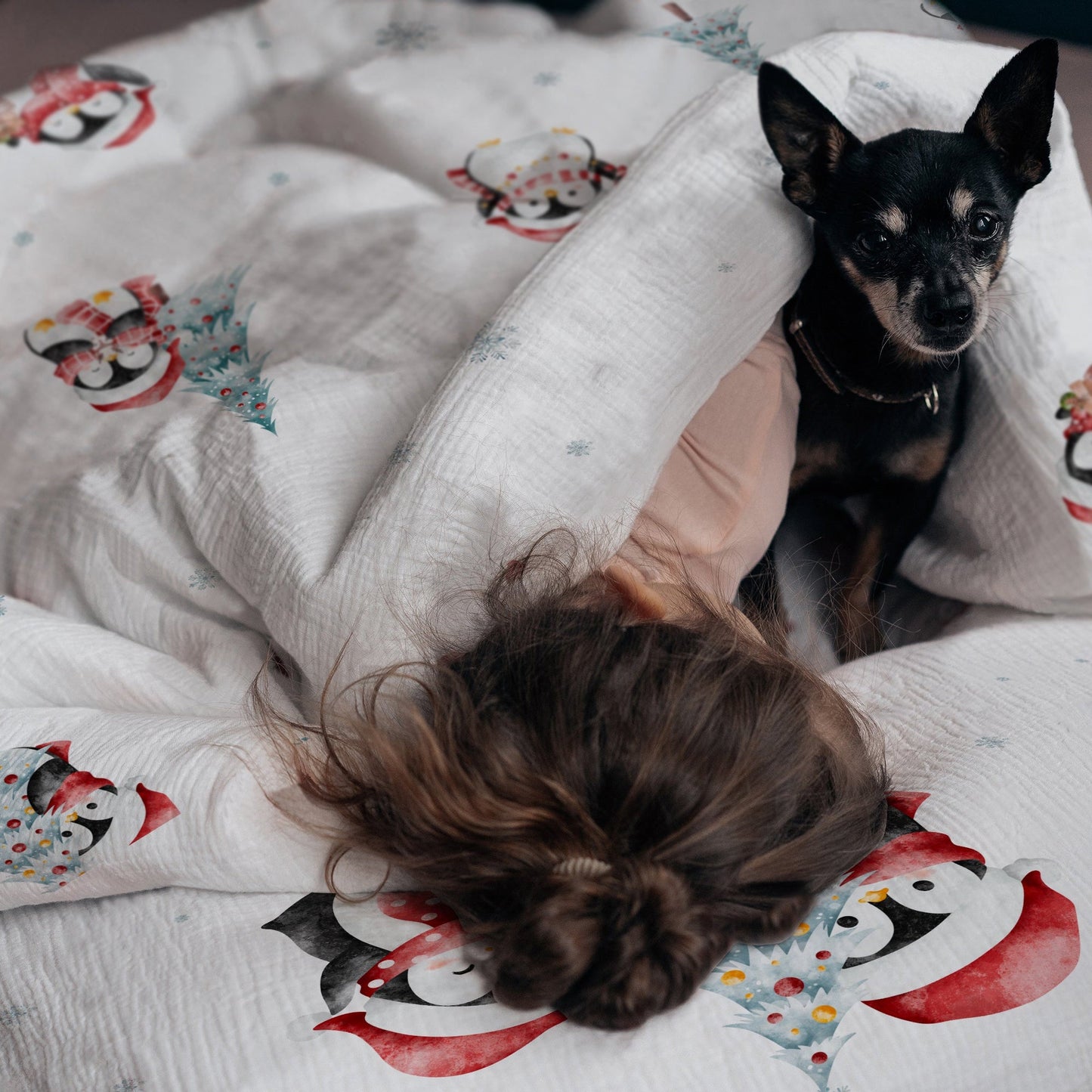 "Winter Pinguine" Premium Kinderbettwäsche