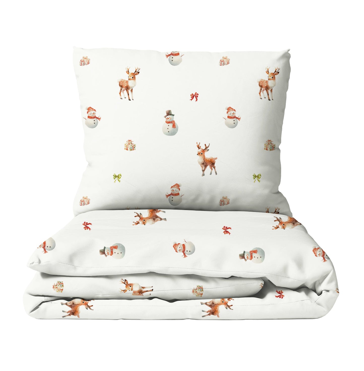 "Snowman and Deer" Premium Children's Bedding